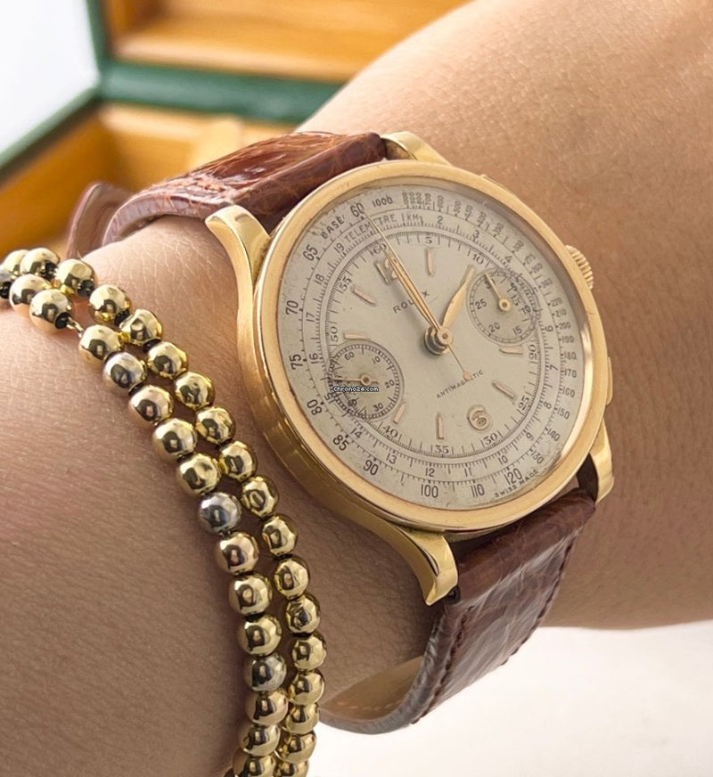 Chronograph rose Gold Vintage beautiful condition