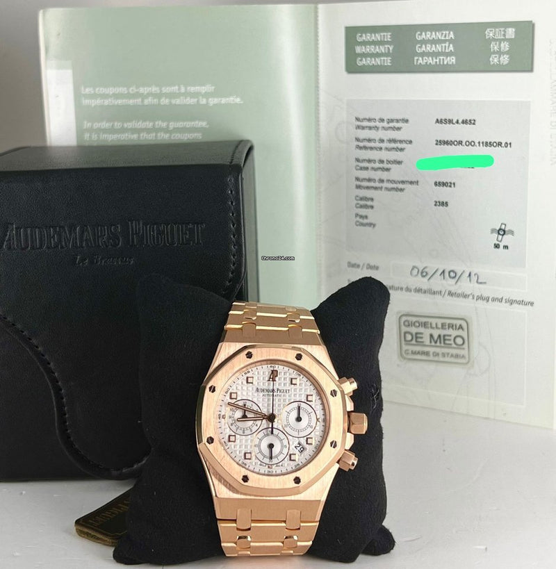 Royal Oak Chronograph Kasparov Rose Gold 18k With papers 2012 like new
