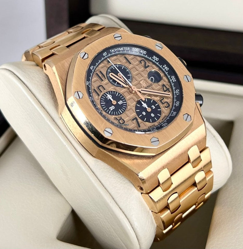 Royal Oak Offshore Chronograph Rose Gold 18K unpolished box & Papers
