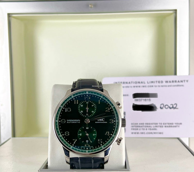 Portugieser Chronograph Green IW3716 New 2022 Full set